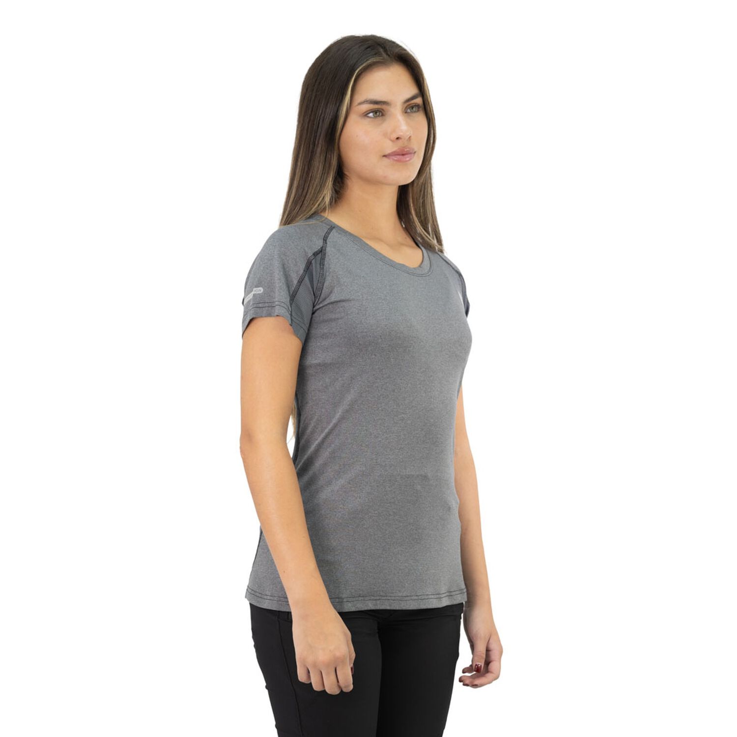 Polera Dry Fit Hw Spx Manga Corta Mujer Carbon Grey image number 2.0